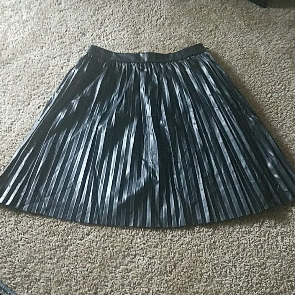 Pleated leather skirt by Banana Republic